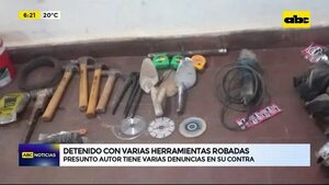 Video: Apresado con varias herramientas robadas  - ABC Noticias - ABC Color