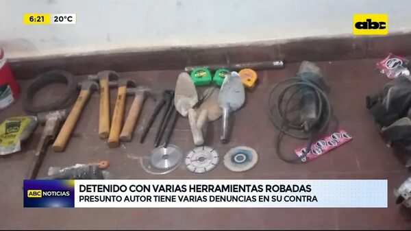 Video: Apresado con varias herramientas robadas - ABC Noticias - ABC Color