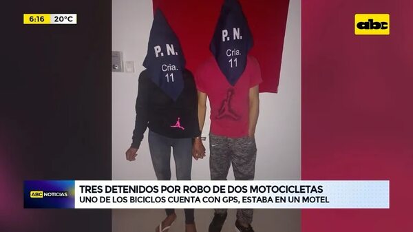 Video: Tres detenidos por robo de dos motocicletas - ABC Noticias - ABC Color