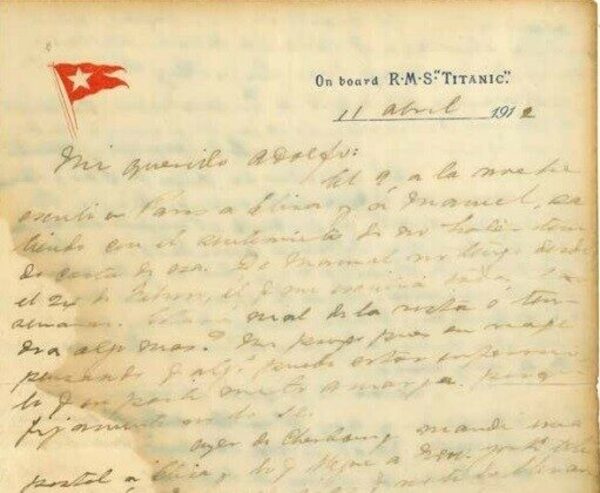 SUBASTAN EN URUGUAY UNA CARTA DE UN PASAJERO DEL TITANIC