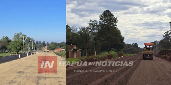 SIGUE EL ASFALTADO DEL TRAMO QUE UNE PUERTO CAMPICHUELO CON LA RUTA PY06 - Itapúa Noticias