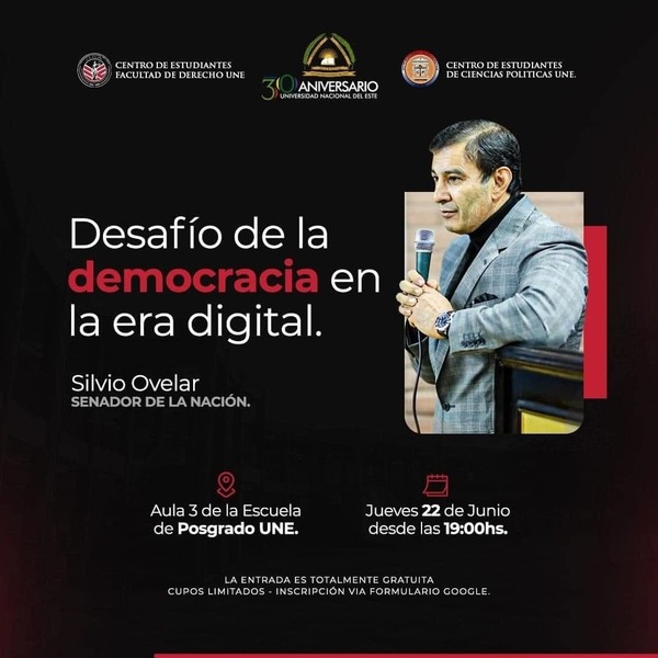 Invitan a participar de charla sobre desafío de la democracia en la era digital