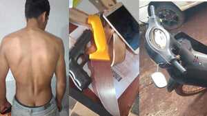 Con pistola de juguete, hombre sup. maniató, abusó de joven y le robó su motocicleta