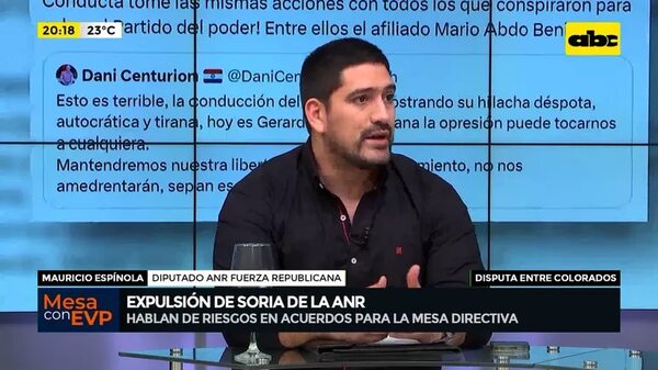 Espínola: “Walter Harms debería retractarse en nombre de nuestro ameno acuerdo’' - Mesa de Periodistas - ABC Color