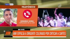 ANR expulsa a dirigente colorado por criticar a Cartes | Telefuturo