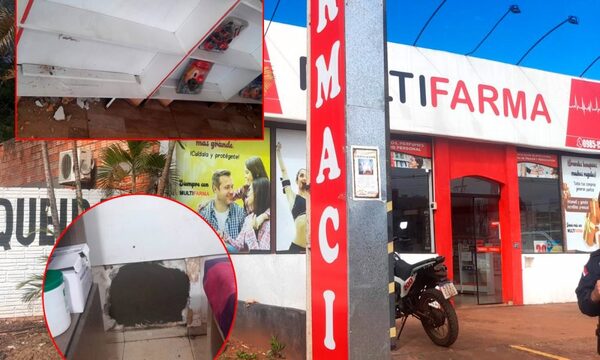 Abren agujero en la pared de “Multifarma” y roban más de G. 5 millones y medicamentos – Diario TNPRESS