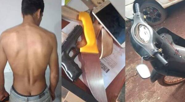 Abusó de una chica a punta de arma de gua'u y le robó avei su moto