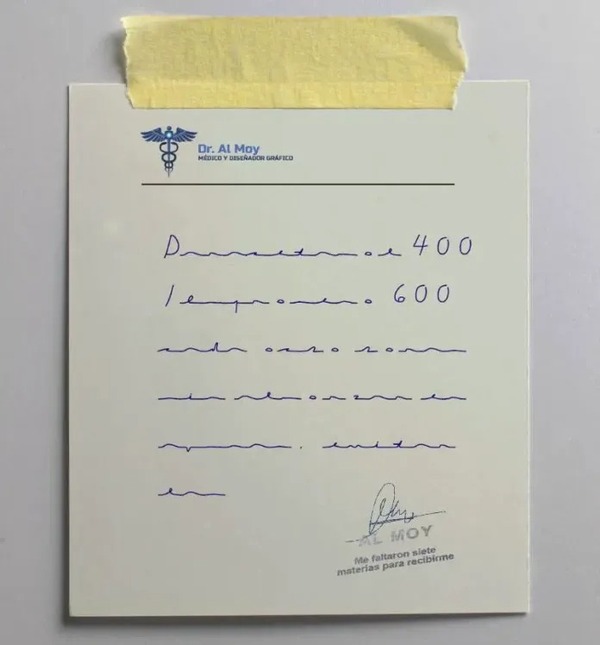 Inventan tipografía inspirada en la letra de los doctores
