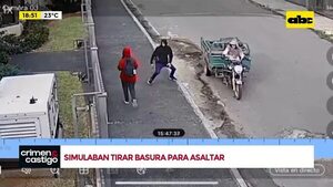 Video: Simulaban ser recolectores de basura para cometer asaltos en un motocarro - Crimen y castigo - ABC Color