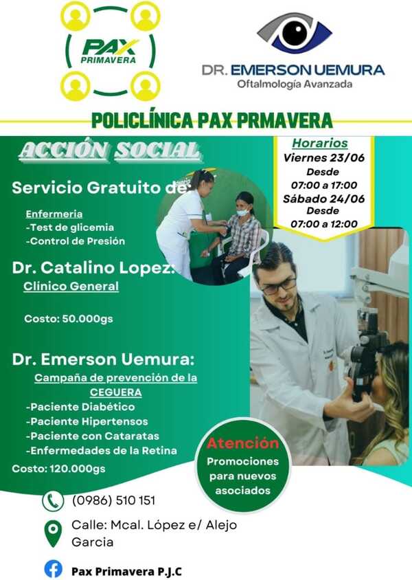 Inició jornada de acción social de Pax Primavera en su policlínia - Radio Imperio
