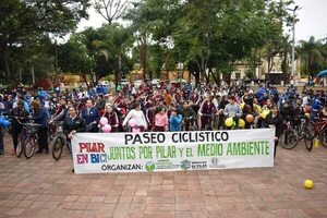 En Pilar promueven uso de bicicletas para reducir niveles de contaminación - Nacionales - ABC Color