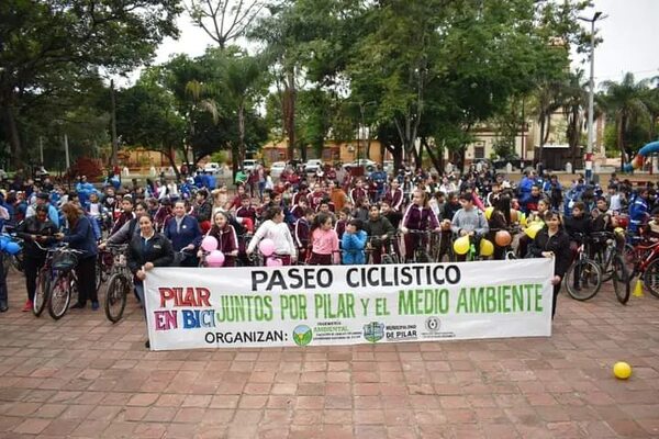 En Pilar promueven uso de bicicletas para reducir niveles de contaminación - Nacionales - ABC Color