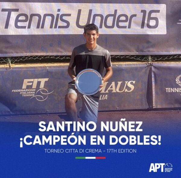 Santino gana título de dobles en Italia con el argentino Vertberger - La Tribuna