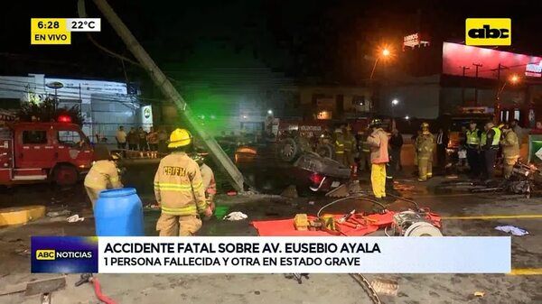 Video: Accidente sobre Eusebio Ayala deja un joven fallecido - ABC Noticias - ABC Color