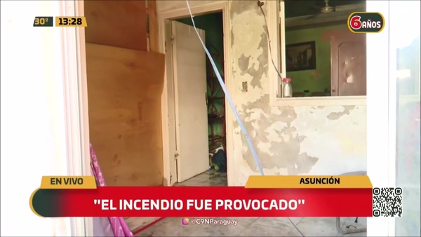 Incendio de vivienda en el Bo. Obrero de Asunción - C9N