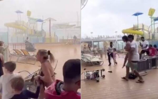 [VIDEO] ¡Miedo! Tormenta hizo guyryry en un crucero