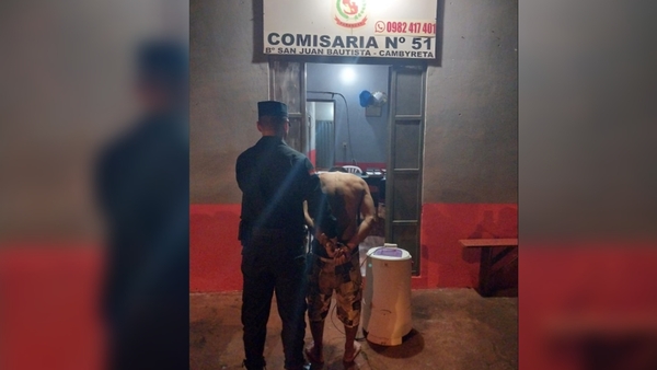 Atrapan a presunto ladrón domiciliario en Cambyretá