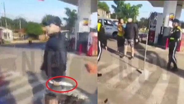 Con arma blanca en mano, agredió a PMT de Luque - Noticias Paraguay