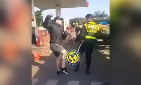 Diario HOY | VIDEO | Agente de la PMT fue atacado y amenazado con cuchillo en Luque