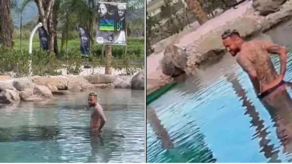 Nuevo escándalo de Neymar en Brasil: organizó una fiesta en el lago prohibido de su mansión y recibió una feroz multa