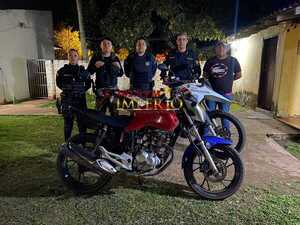 Policía incauta en el barrio Virgen de Caacupé una moto robada en asalto en Ponta Porã - Radio Imperio