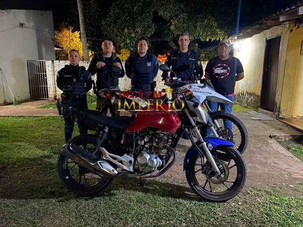 Policía incauta en el barrio Virgen de Caacupé una moto robada en asalto en Ponta Porã - Radio Imperio