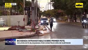 Video: Bicisenda intransitable sobre Primer Presidente  - ABC Noticias - ABC Color