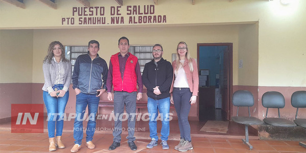 INTENDENTE DE NUEVA ALBORADA VISITÓ USF DE PUERTO SAMUHU - Itapúa Noticias