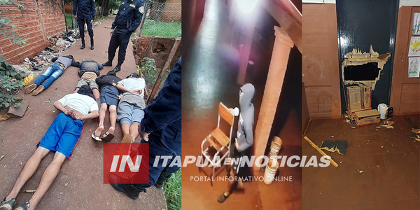 TRAS HURTO EN UNA ESCUELA, LA POLICÍA NACIONAL CAPTURÓ A LOS SOSPECHOSOS - Itapúa Noticias
