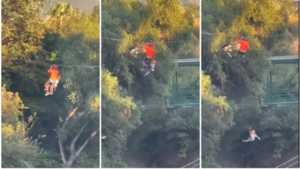 (VIDEO) Niño cae desde lo alto de tirolesa en Monterrey-México