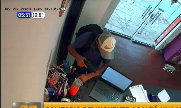 Solitario delincuente asaltó una veterinaria en Fernando de la Mora | Telefuturo