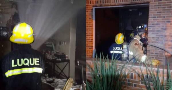 La Nación / Contienen incendio en vivienda del hijo de exlegislador luqueño