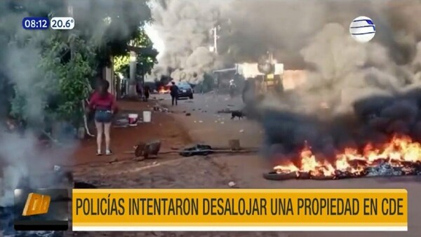 Vecinos repelen a la Policía en frustrado desalojo en Ciudad del Este