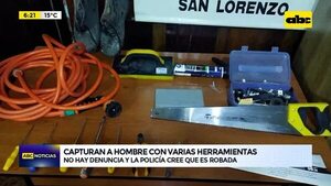 Video: Capturan a hombre con varias herramientas  - ABC Noticias - ABC Color
