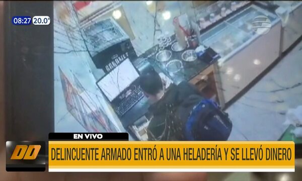 Delincuente armado asaltó una heladería en Luque | Telefuturo