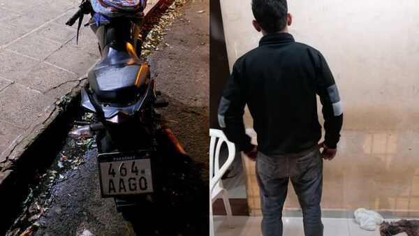 Rápida acción policial permite recuperar motocicleta hurtada