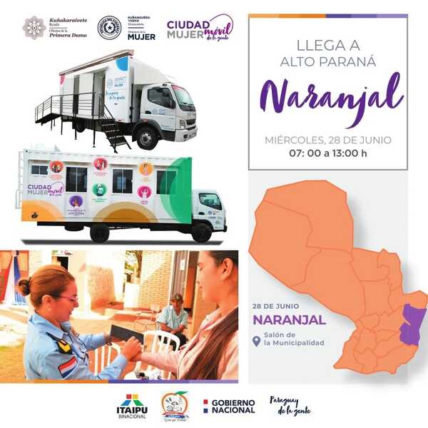 Ciudad Mujer Móvil lleva diversos servicios del Estado a distritos del Alto Paraná - .::Agencia IP::.