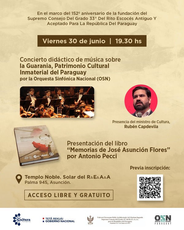 Presentación de libro sobre José A. Flores más concierto didáctico de Guarania - .::Agencia IP::.
