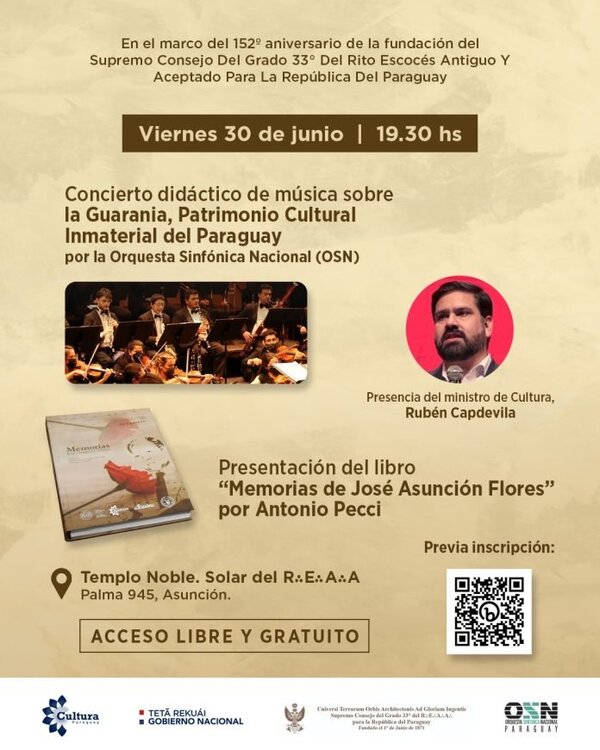 Anuncian concierto didáctico de Guarania y presentación del libro "Memorias José Asunción Flores" - .::RADIO NACIONAL::.