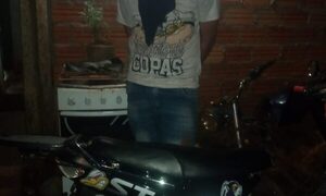 Recuperan moto hurtada y detienen a presunto autor