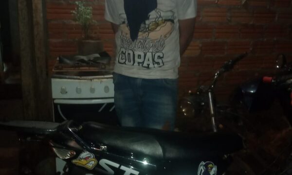 Recuperan moto hurtada y detienen a presunto autor