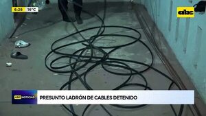 Video: “Pillado” en flagrancia con cable robado  - ABC Noticias - ABC Color