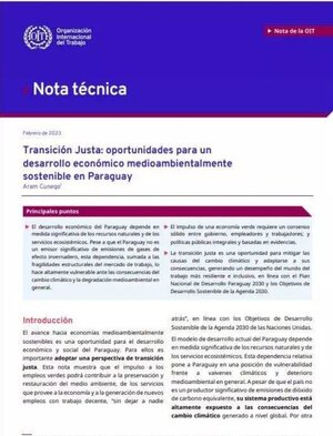 Paraguay avanza hacia una transición justa en empleo, según la OIT - .::Agencia IP::.
