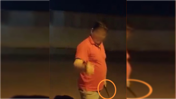 [VIDEO] Acusan a conductor de amenazar con cuchillo a pareja con bebé en brazos