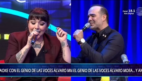 ¡Imperdible! Andrea Valobra cantó junto a Álvaro Mora - Teleshow