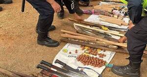 La Nación / En Caaguazú se incautan de armas a manifestantes que se dirigían a Asunción