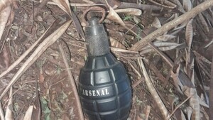 Niños hallaron granada en el patio, antiexplosivos verificaron y resultó ser un perfume