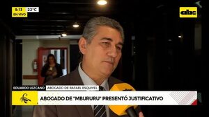 Video: “Mbururu” presentó justificativo - ABC Noticias - ABC Color