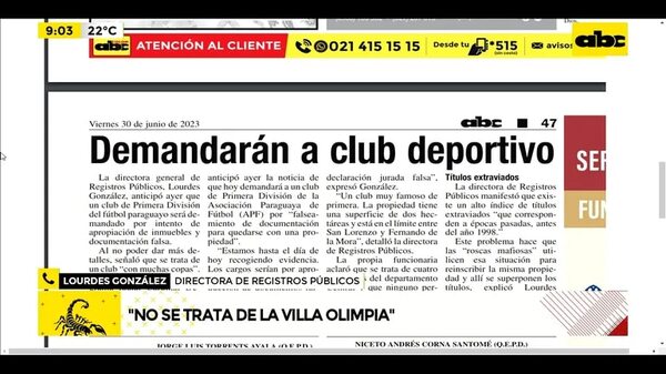 Video: Anuncia denuncia a club deportivo - ABC Noticias - ABC Color