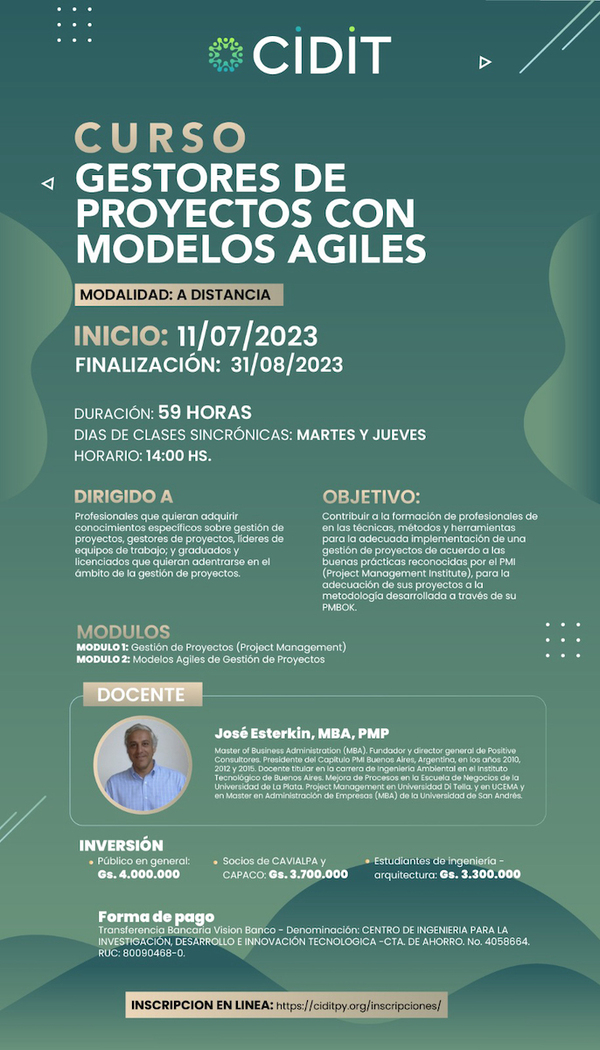 Organizan curso de formación para Gestores de Proyectos con Modelos Ágiles